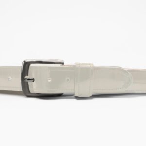 White Baseball Belt